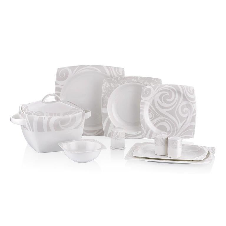 kadoland-Neva Grizay Premium Kare Yemek Takimi- 60 Parca - N2768